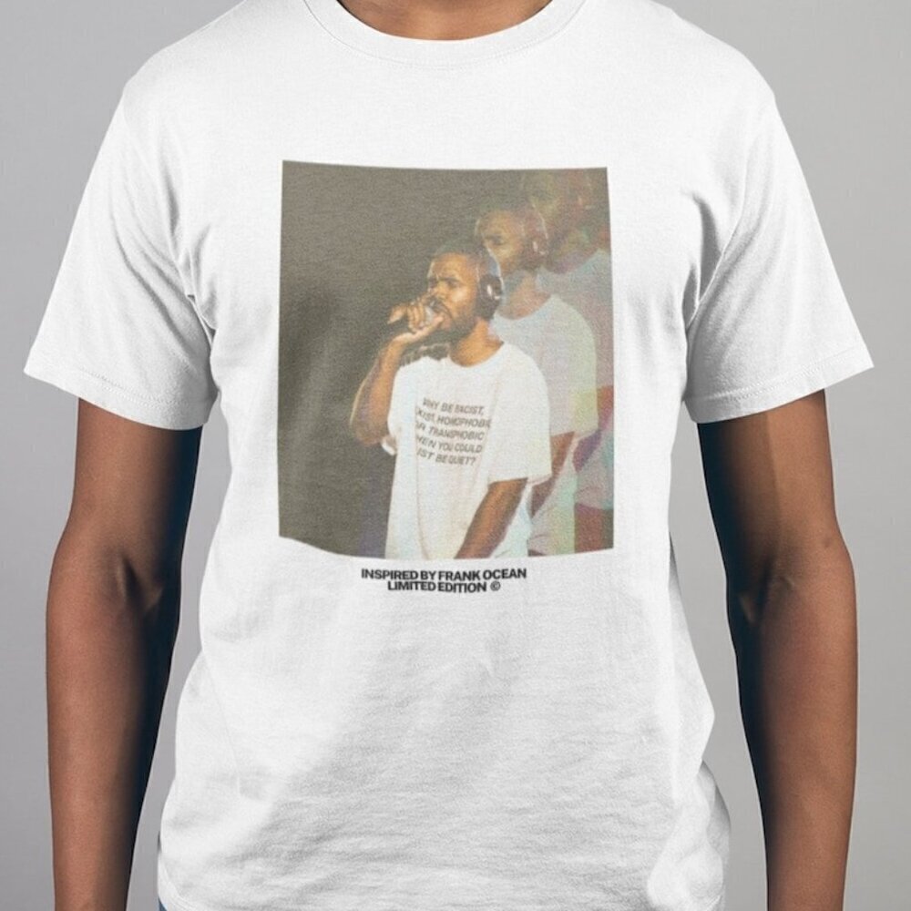 Frank Ocean Blonde Album Cover Graphic Rap Hip Hop Vintage T-Shirt .
